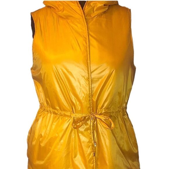 MARC NEW YORK Women’s Jacket Sleeveless Vest Quilted Yellow Gold Hooded Size s… - Picture 2 of 8